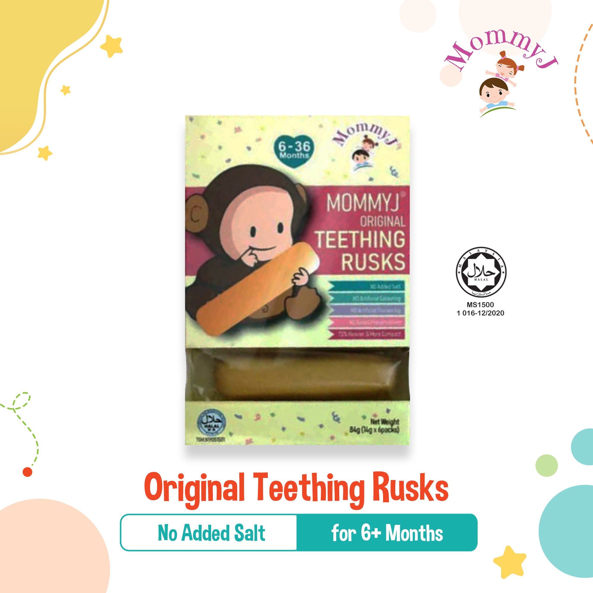 MommyJ Baby Teething Rusk for 6M+