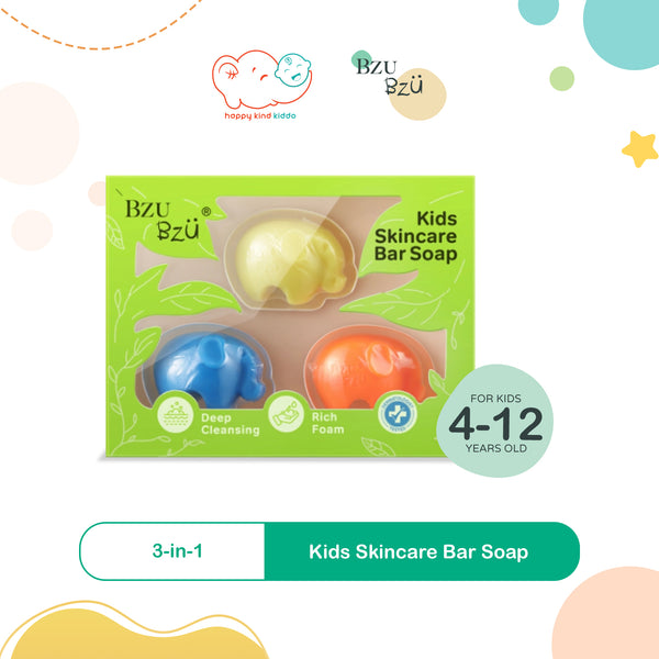 Bzu Bzu Kids Skincare Bar Soap (3-in-1)