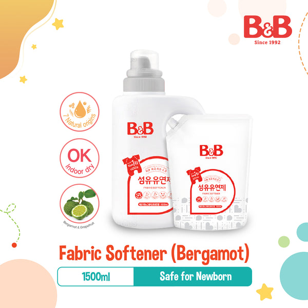 B&B Baby Fabric Softener, 1500ml Bottle or Refill