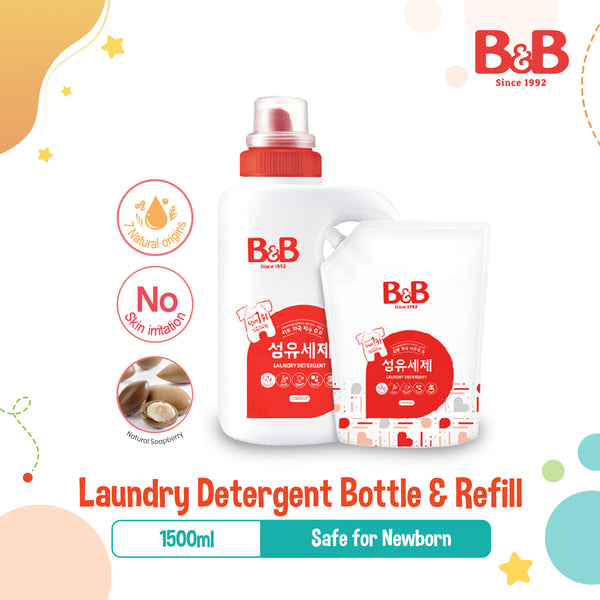 B&B Skin Protection Laundry Detergent, 1500ml Bottle or Refill
