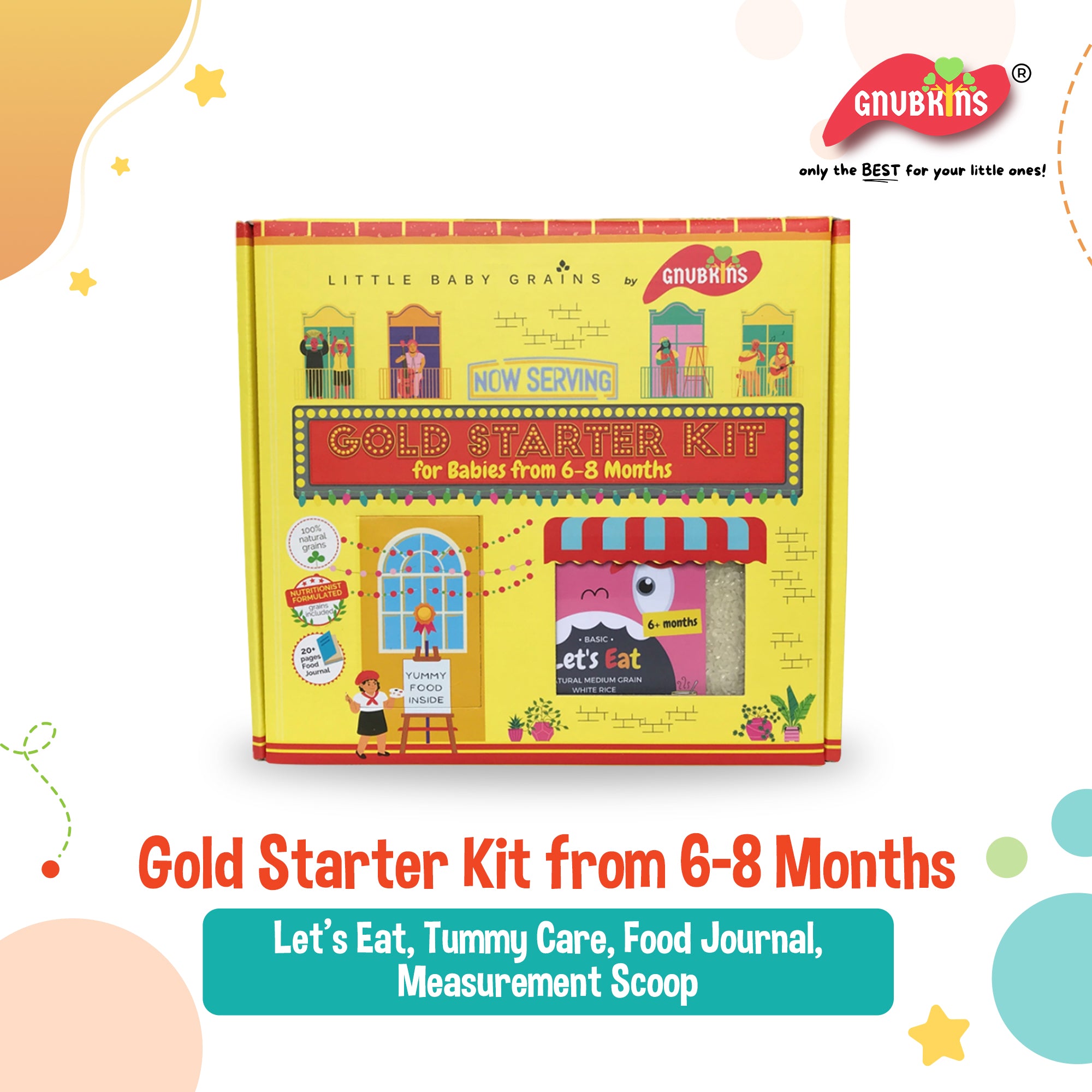 Gnubkins GOLD Starter Kit for Babies from 6 to 8 Months