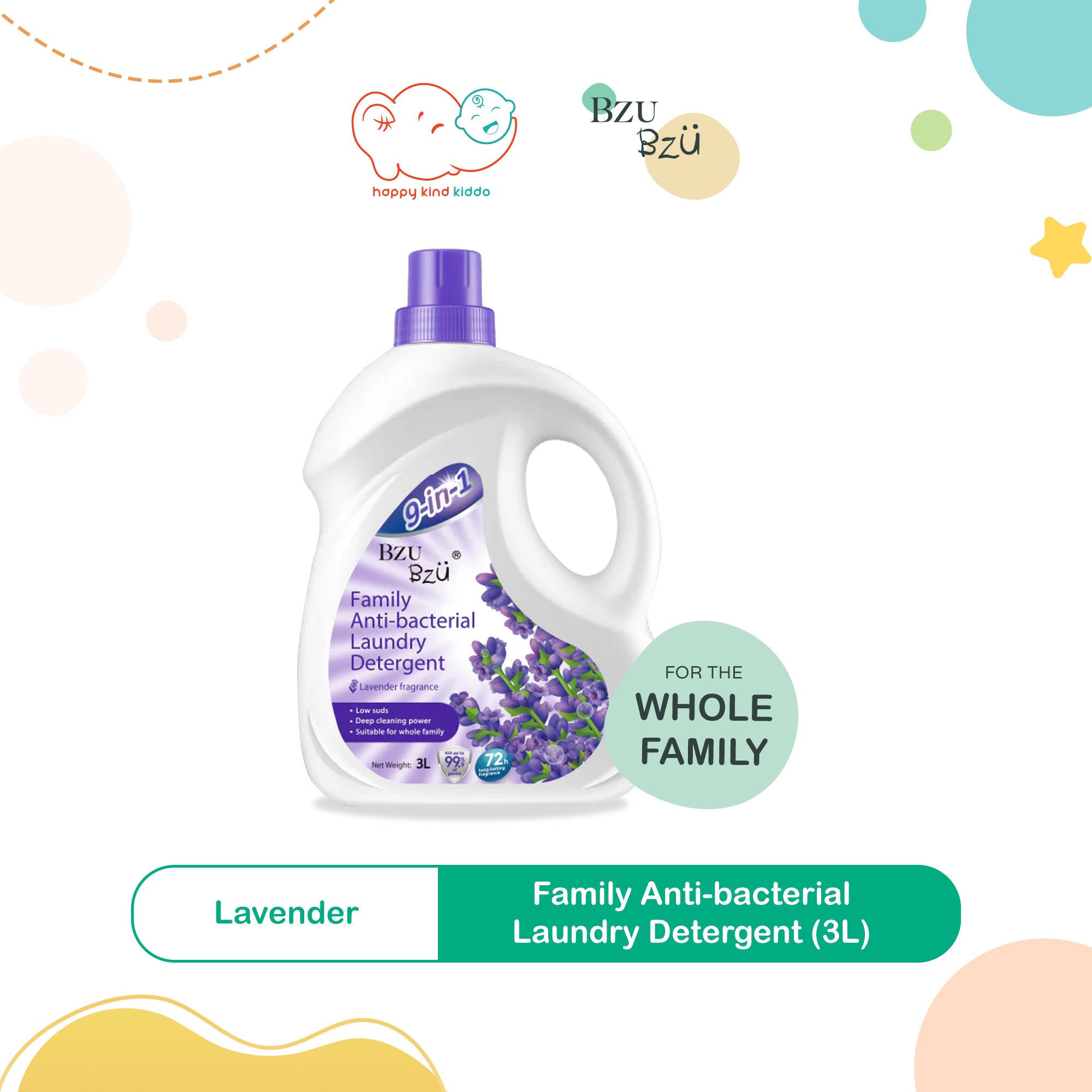 Bzu Bzu Family Anti-bacterial Laundry Detergent (3L)