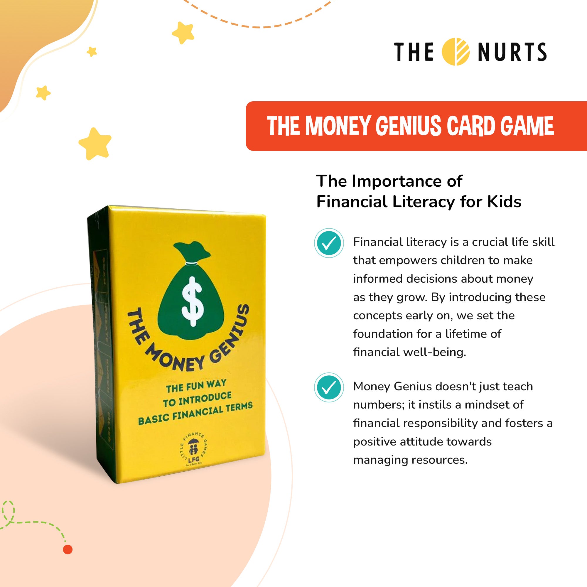 The Nurts THE MONEY GENIUS Card Game for 7Y+