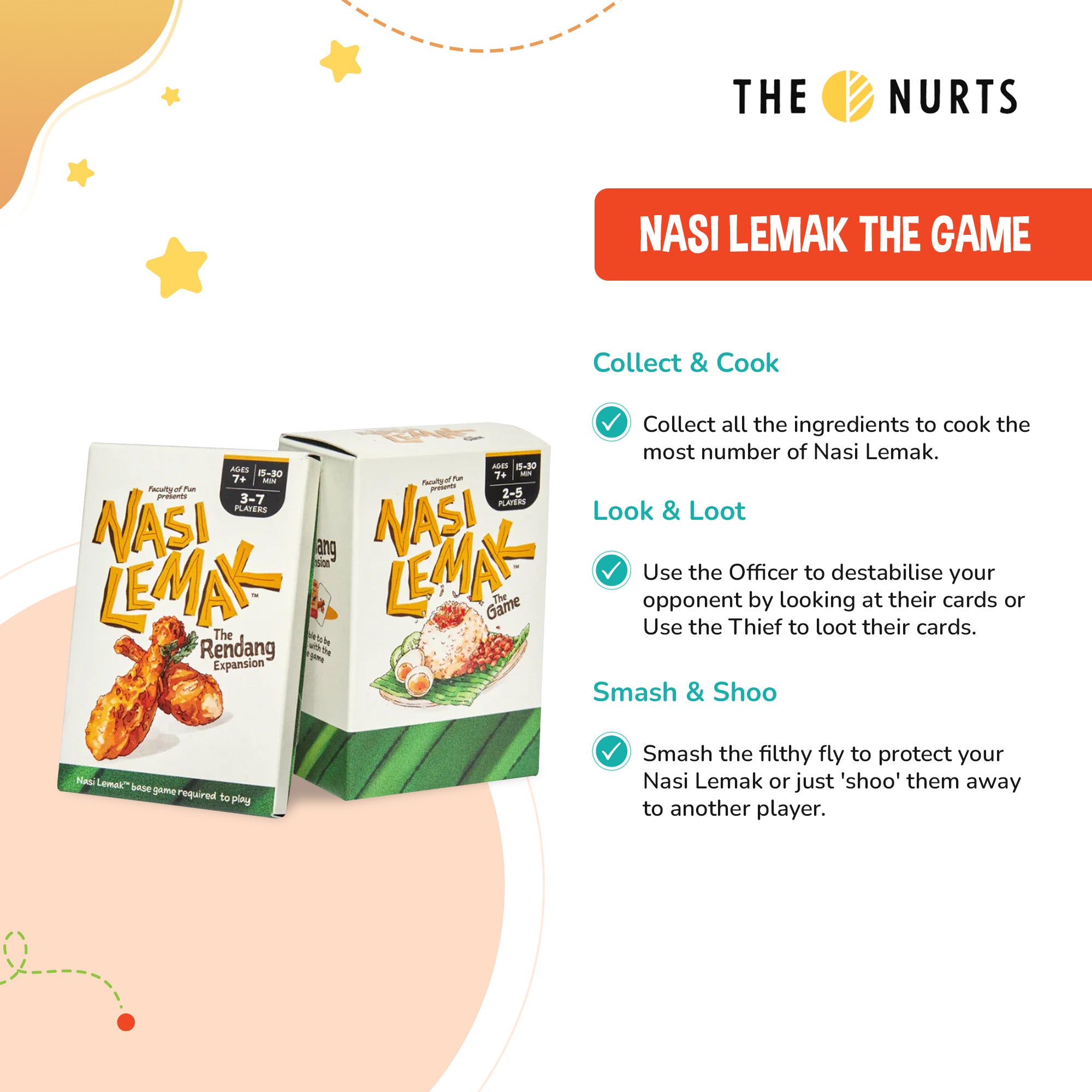 The Nurts NASI LEMAK RENDANG Card Game for 7Y+