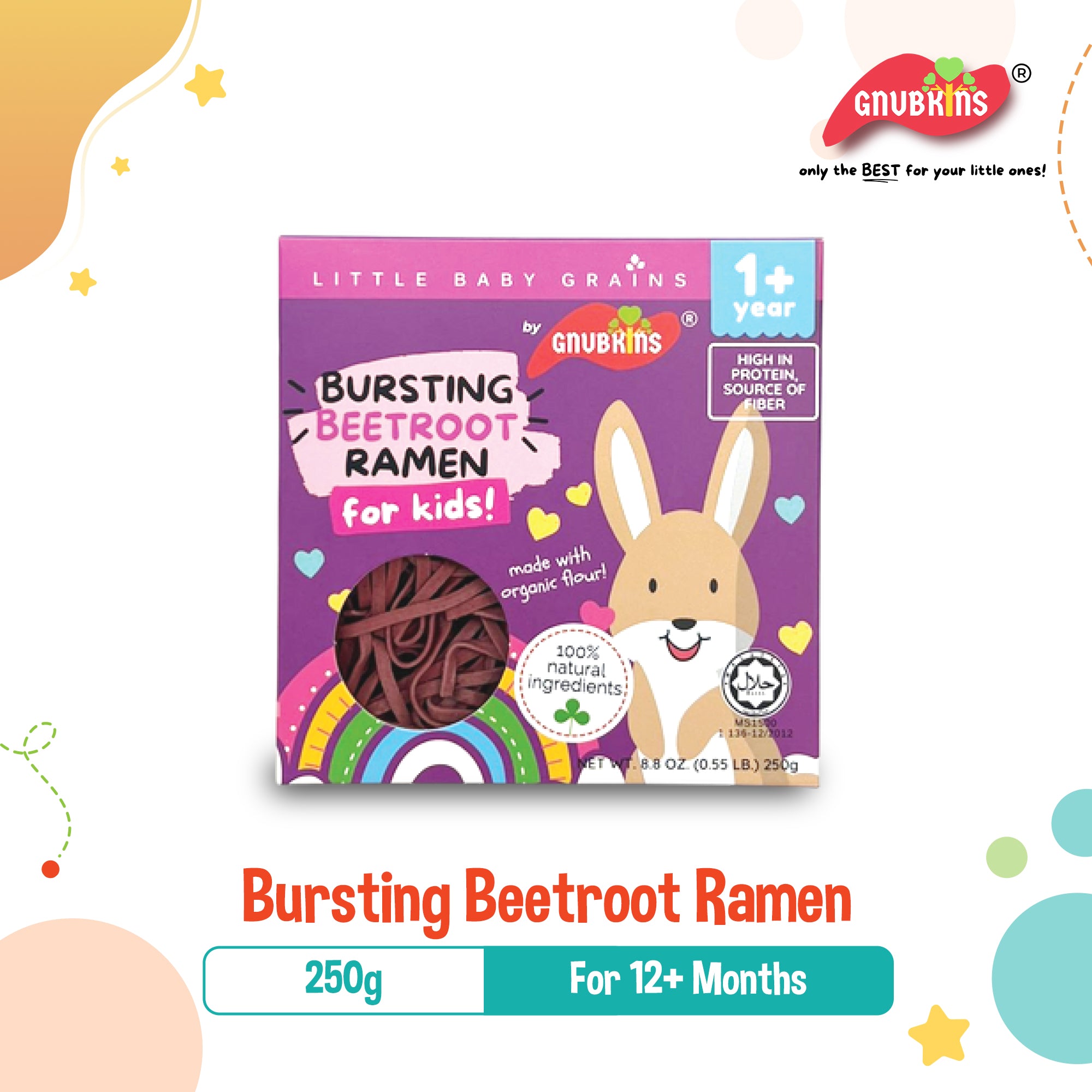Gnubkins Kids Ramen for 12M+, 3 Types (Beetroot, Pumpkin, Spinach)