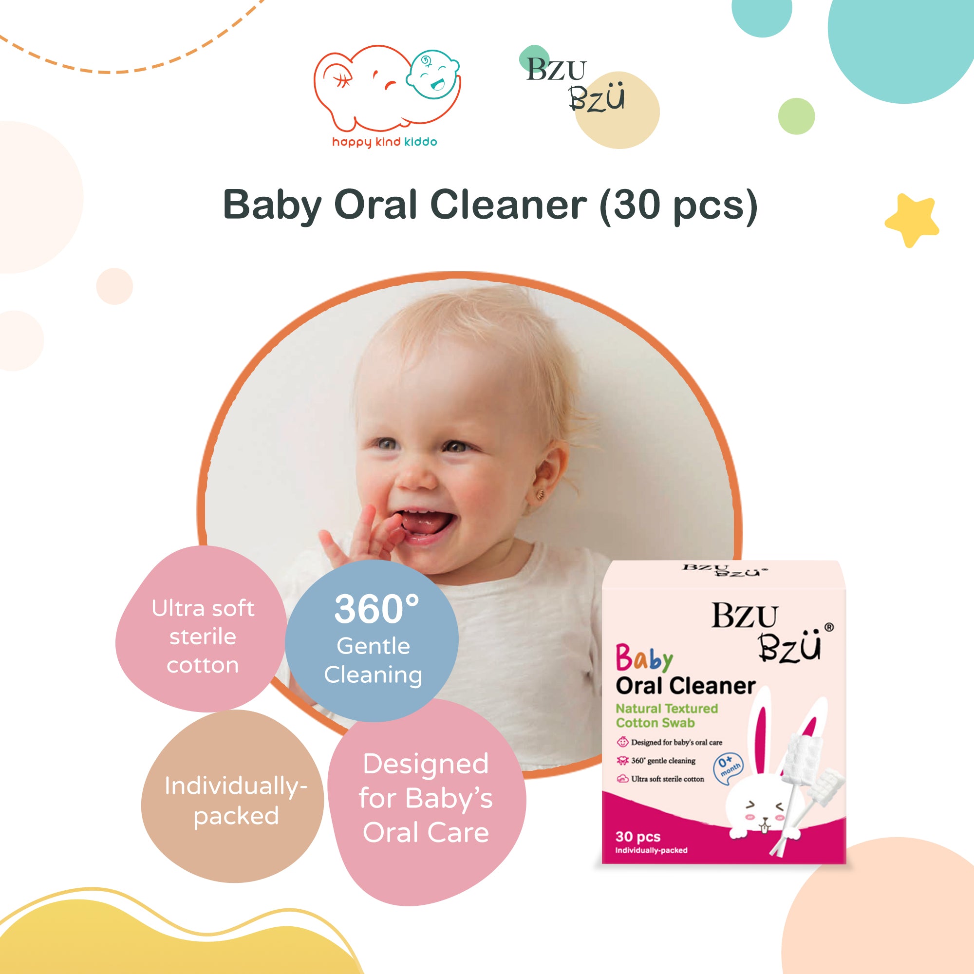 Bzu Bzu Baby Oral Cleaner (30 pcs)