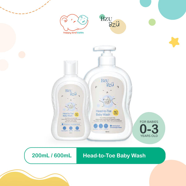 Bzu Bzu Head-to-Toe Baby Wash (200mL or 600mL)